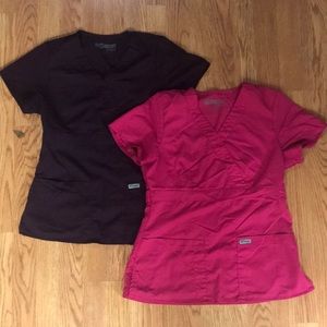 Pair of Greys Anatomy Scrup Tops